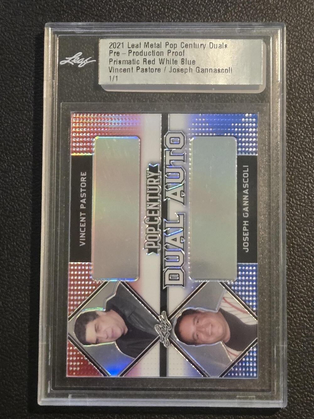 2021 Leaf Metal Pop Century V.Pastore/J.Gannascoli Dual Proof Red White Blue 1/1